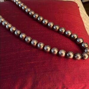 Elegant Silver Beaded Necklace
